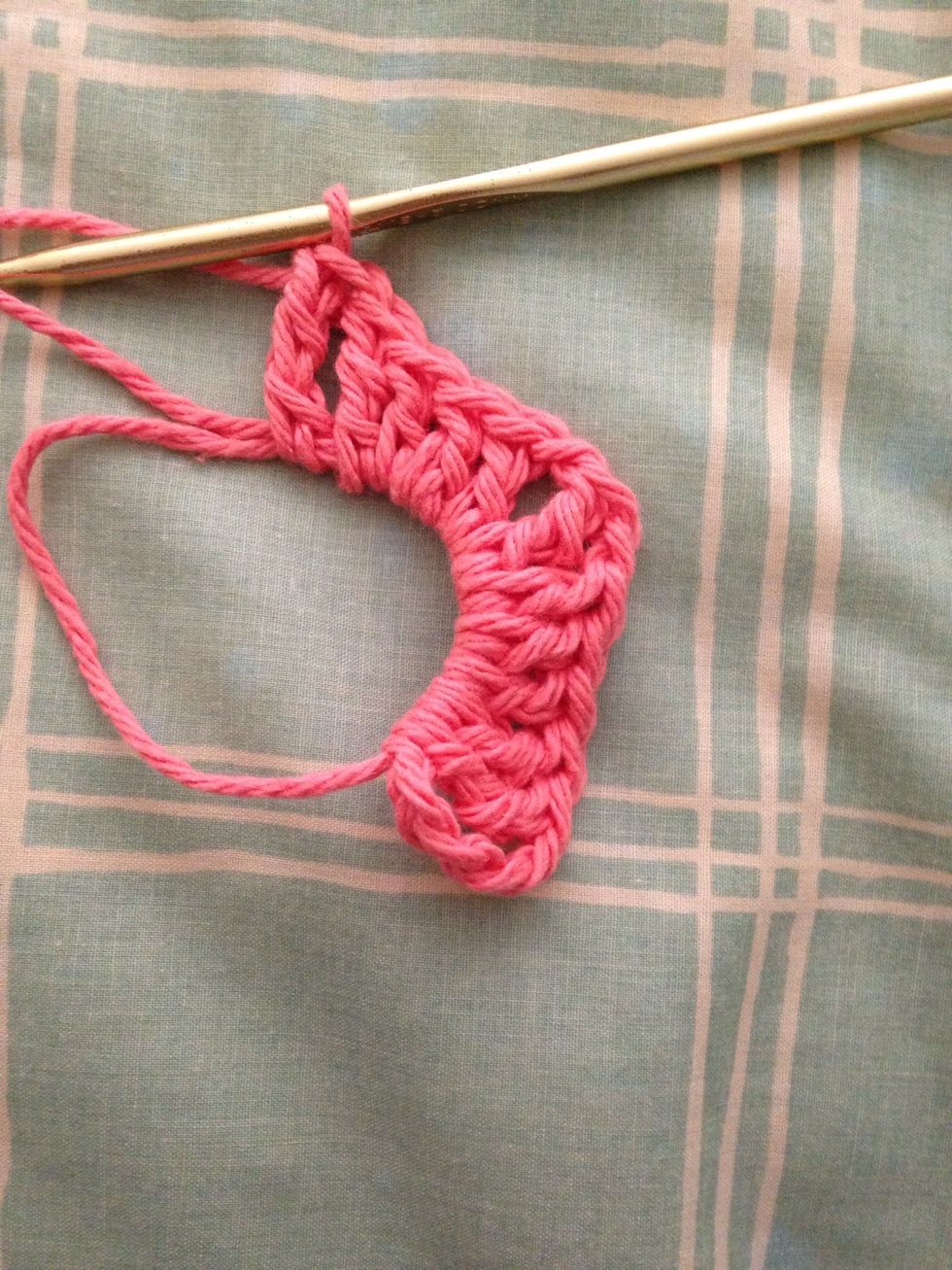 Make 2 triple crochet stitches.