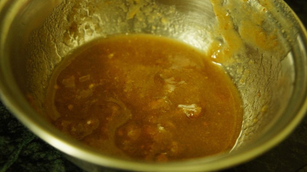 Make a 1/2 cup of tamarind juice..