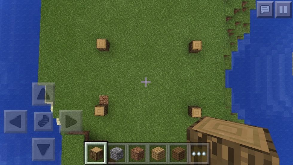 Make a 11x8 space for the cottage