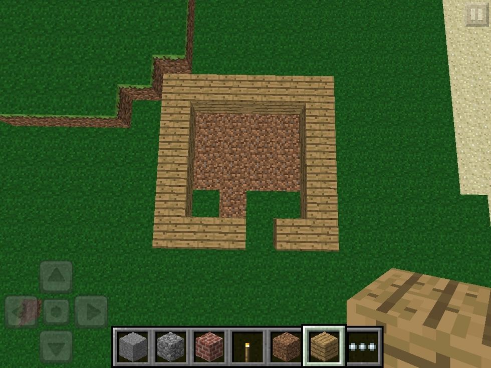 Make a 6x6 frame leaving a gap for the door