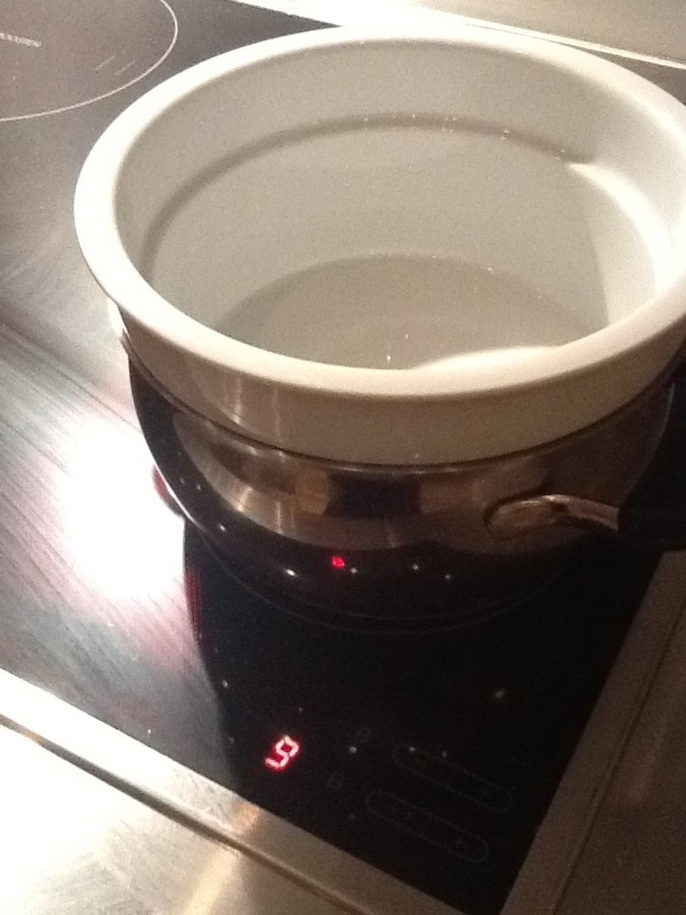 Make a bain marie (a pot with water and a bowl over it)