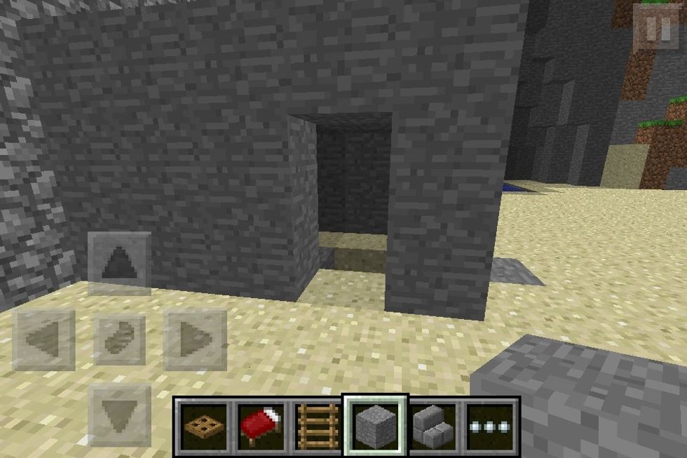 Make a barrier with ceiling over hole