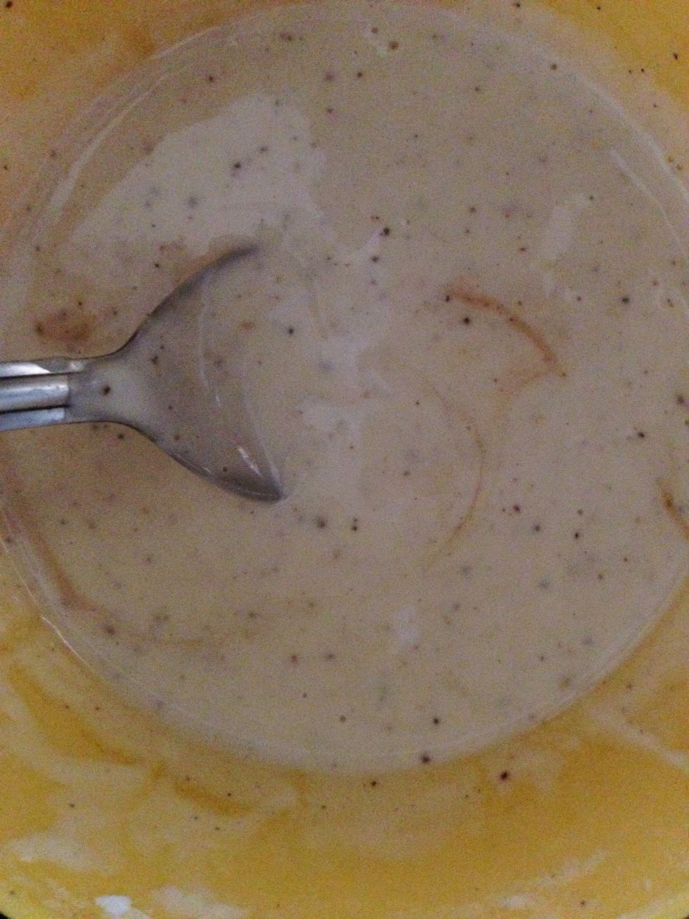 Make a batter with corn flour , maida, pepper, oil , egg white , ajinomoto and bakin pwd. Add some water carefully to bring it to coating consistency.