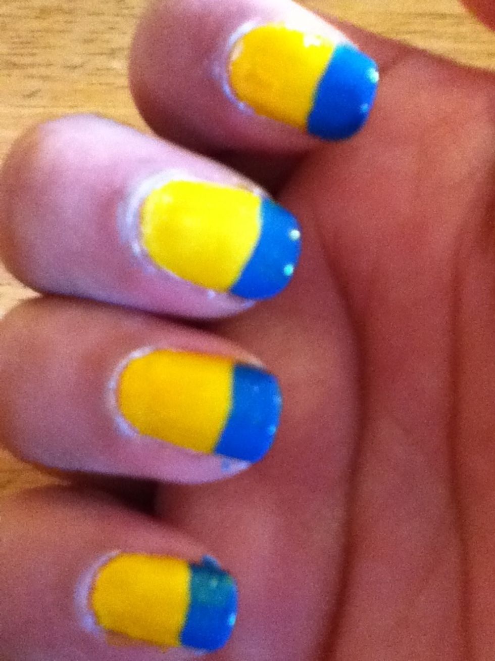 Make a blue French tip