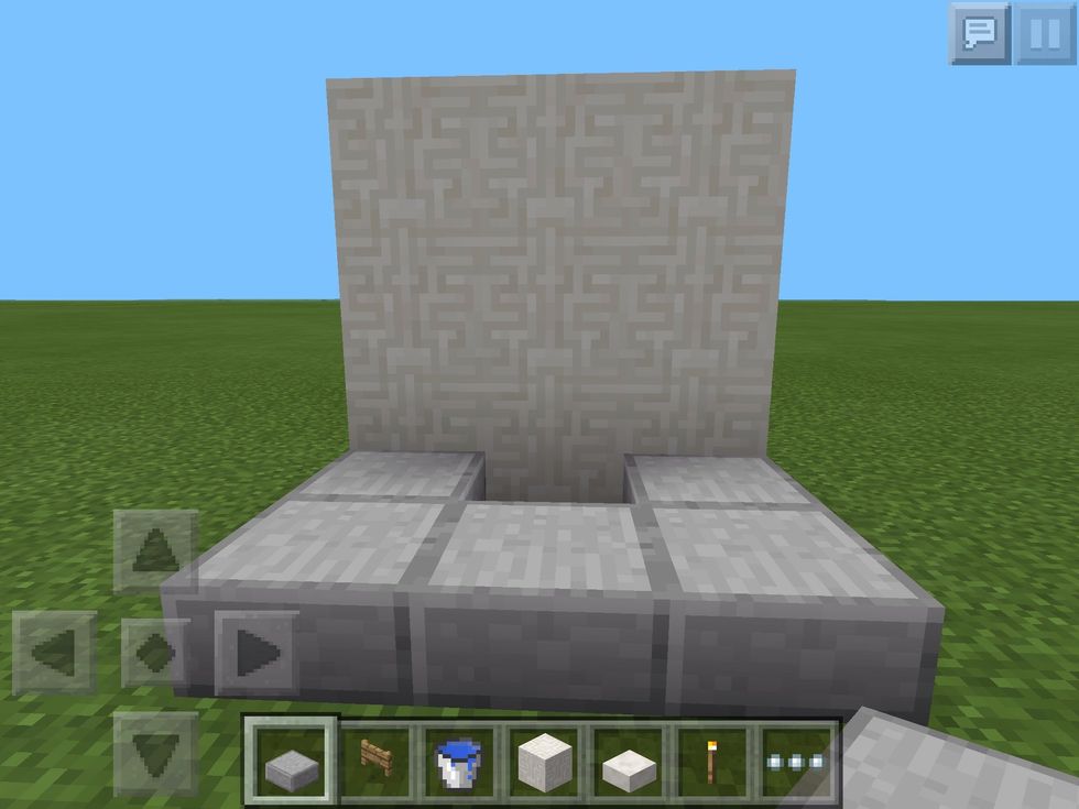 Make a C shape with your slabs
