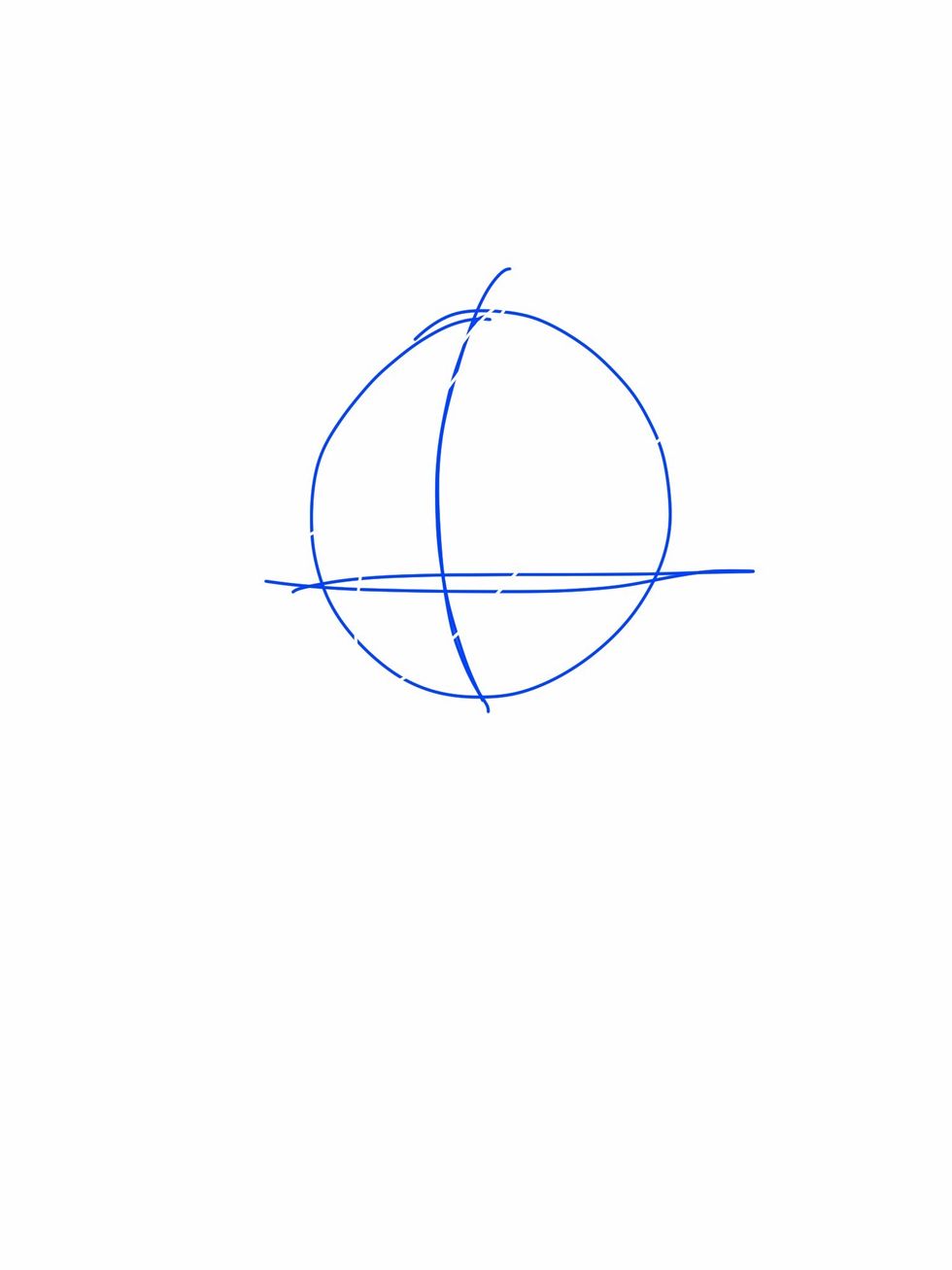 Make a circle with a cross somewhat like this