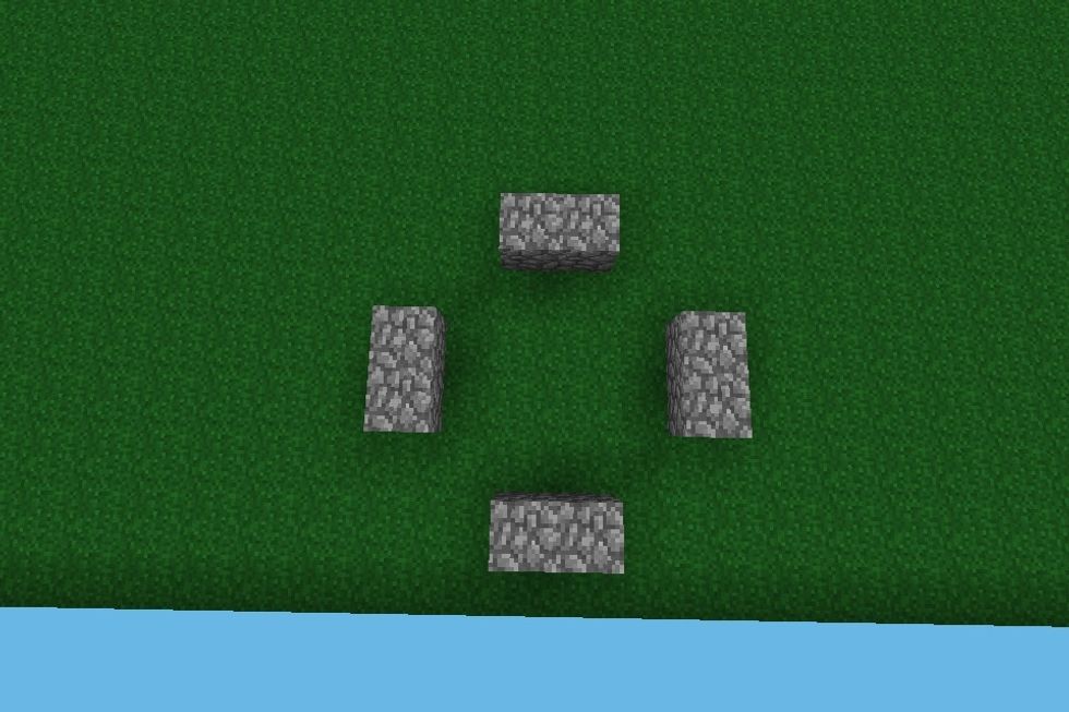 Make a cobblestone base