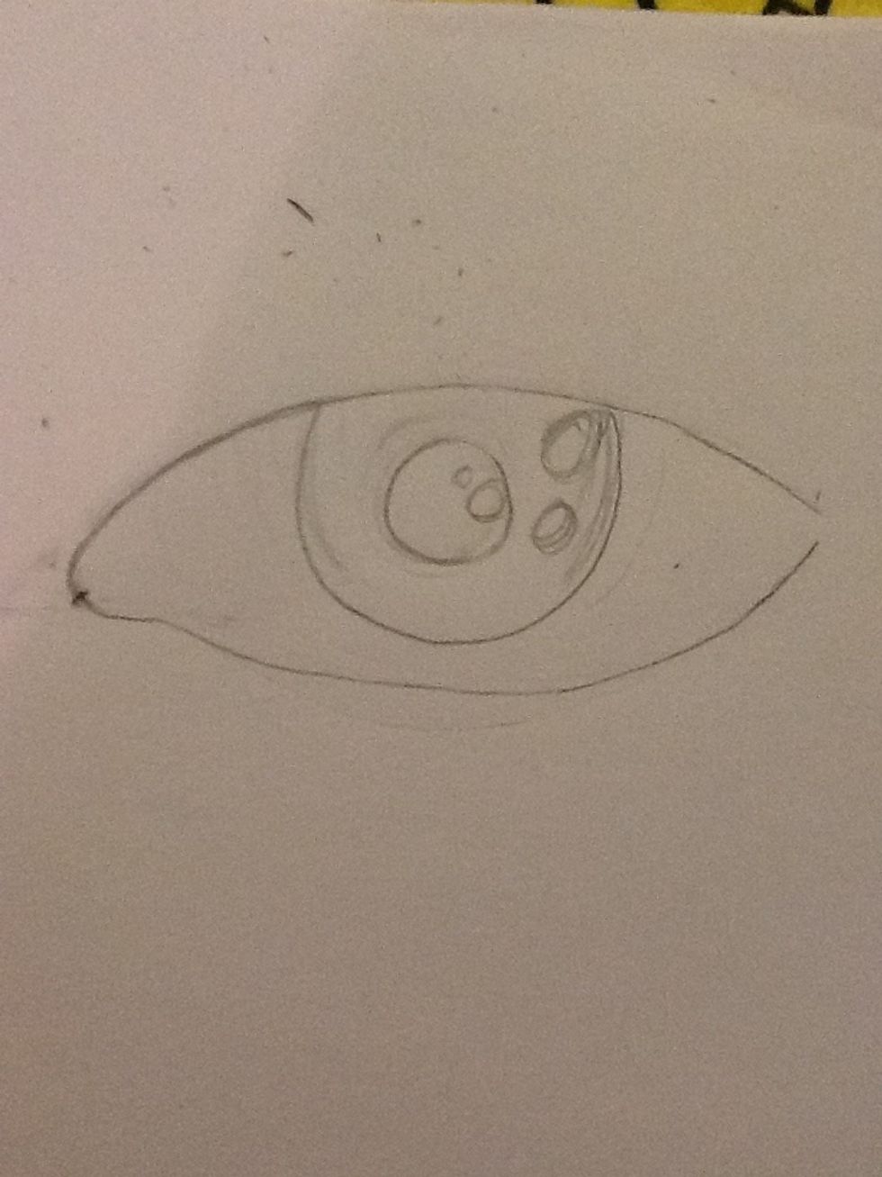 Make a couple circles that will be where the light is hitting the eye