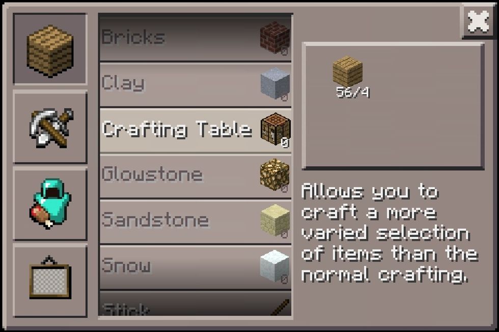 Make a crafting table