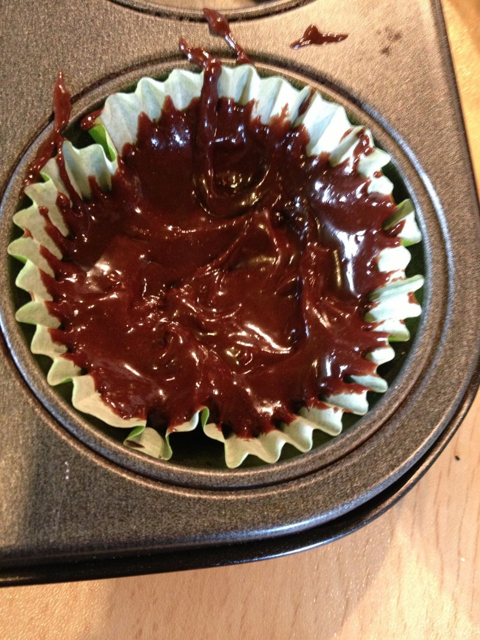 Make a cup of brownie mix.