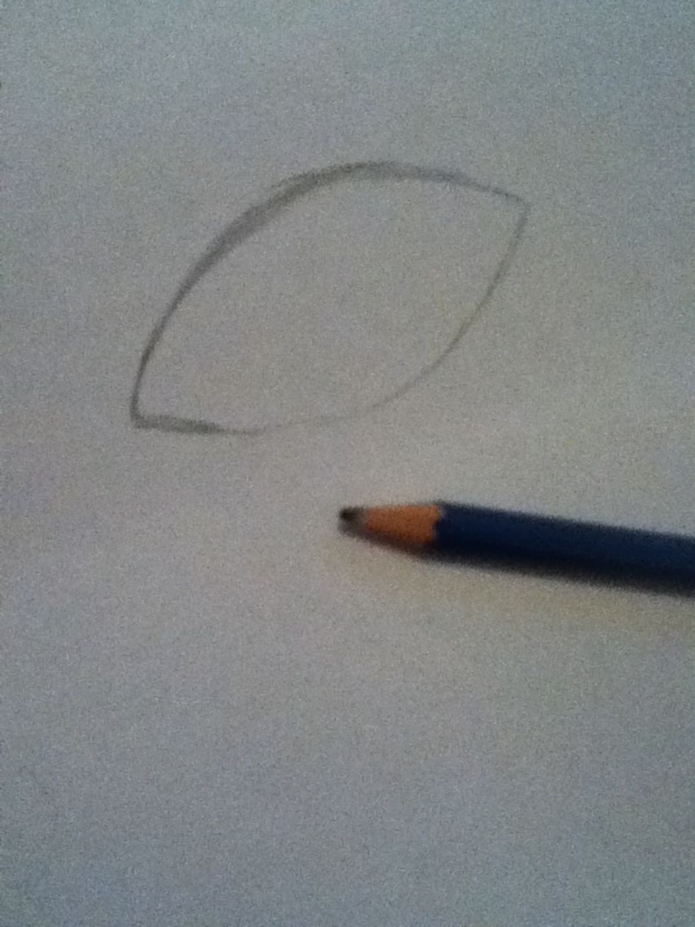 Make a curved line underneath the first one. Don't make it too small.
