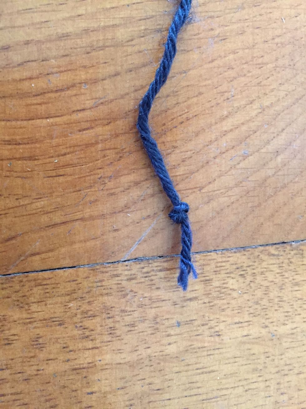Make a double knot at the end