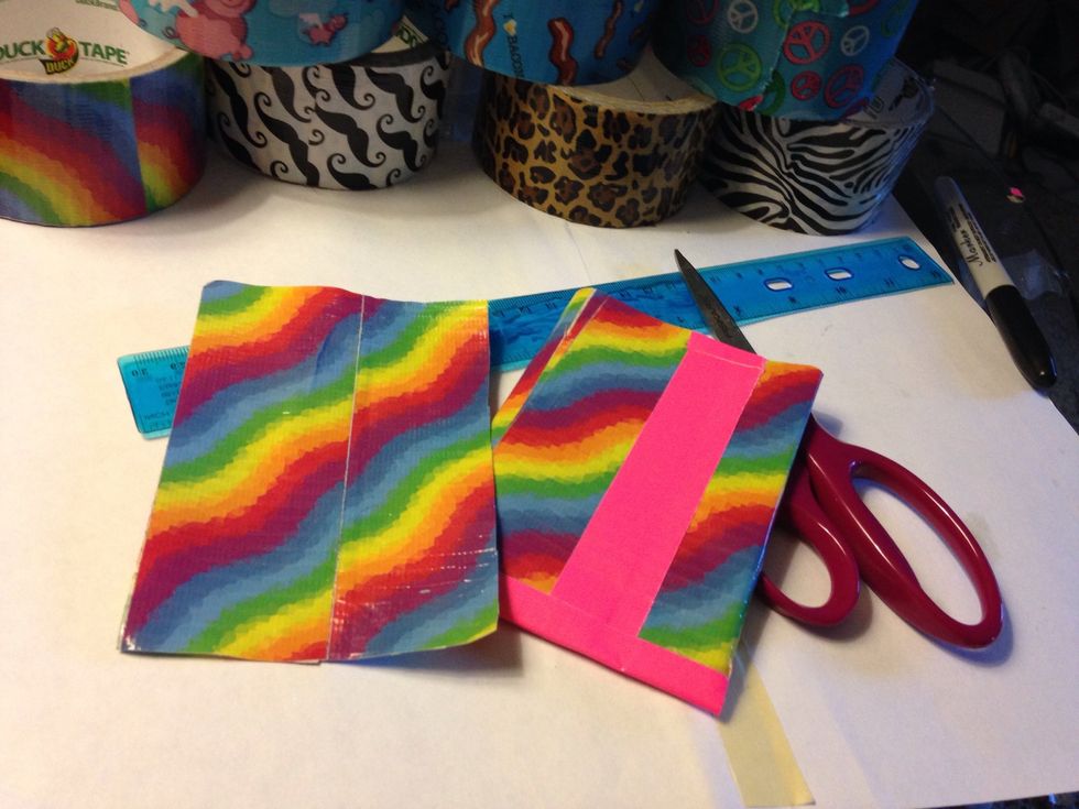 Make a fabric the same size as ur pouch