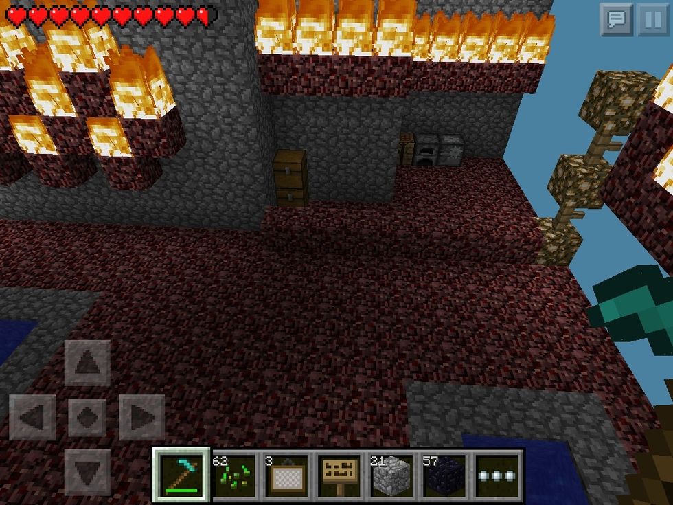 Make a food and pool area