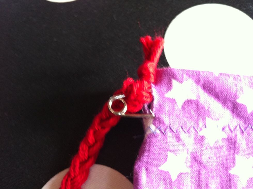 Make a hole for the string