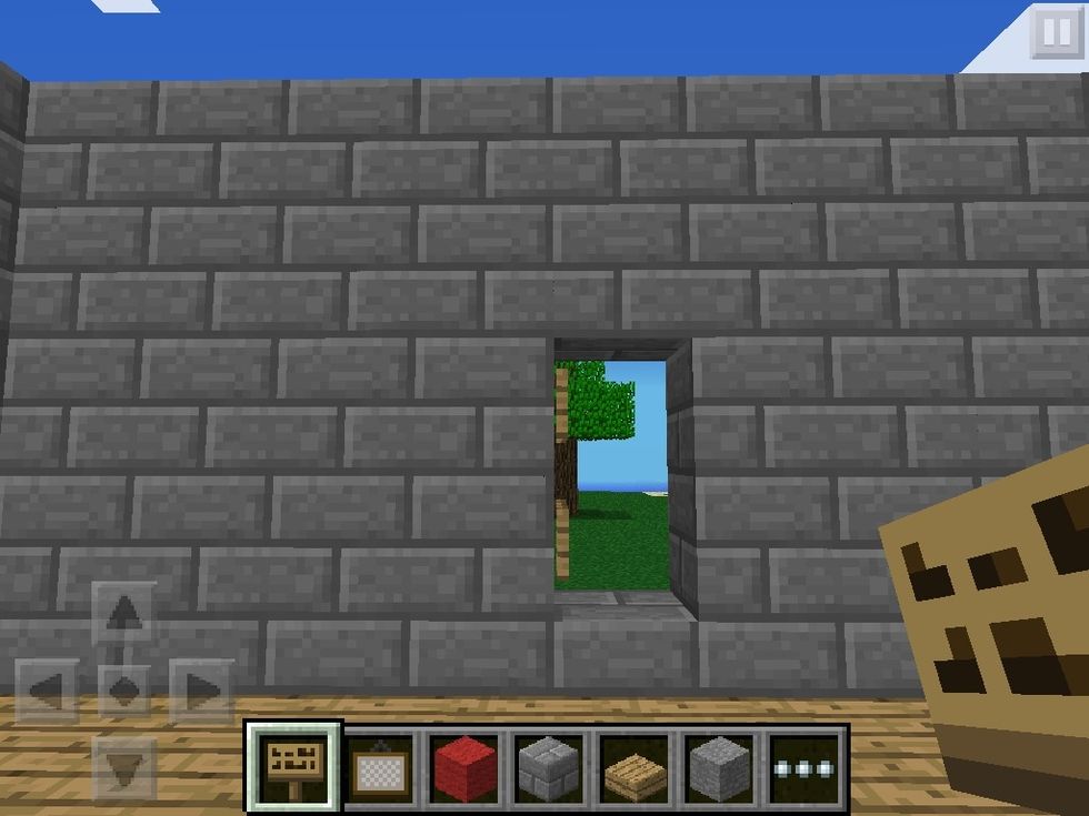 Make a hole with 2 sign