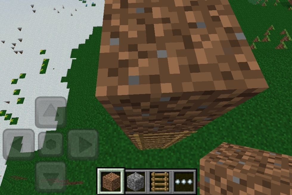 Make a ladder and as you are going up build up