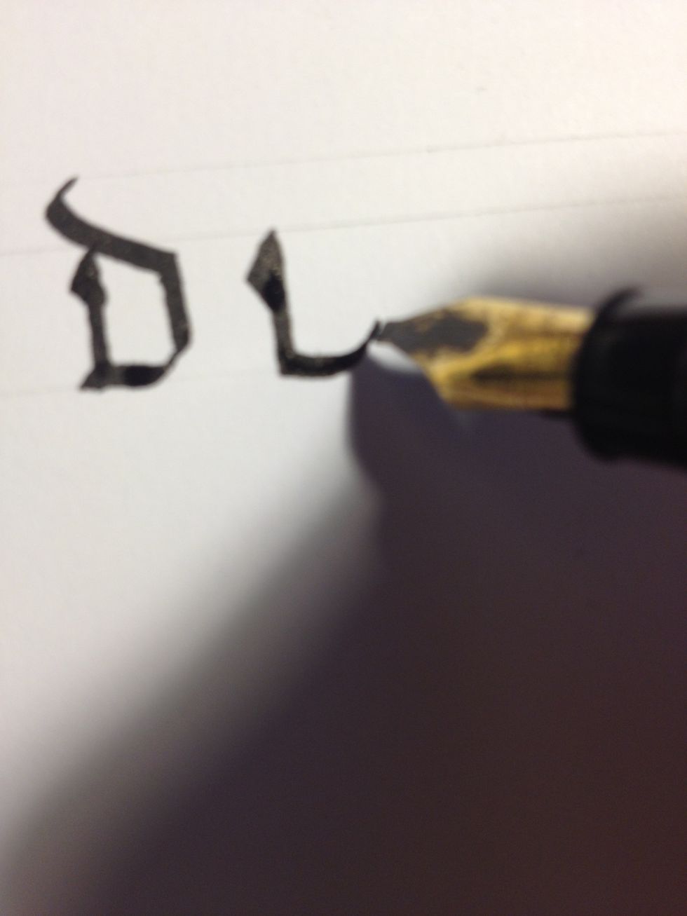 Make a line across the bottom line, curving upwards steeply much like "c".