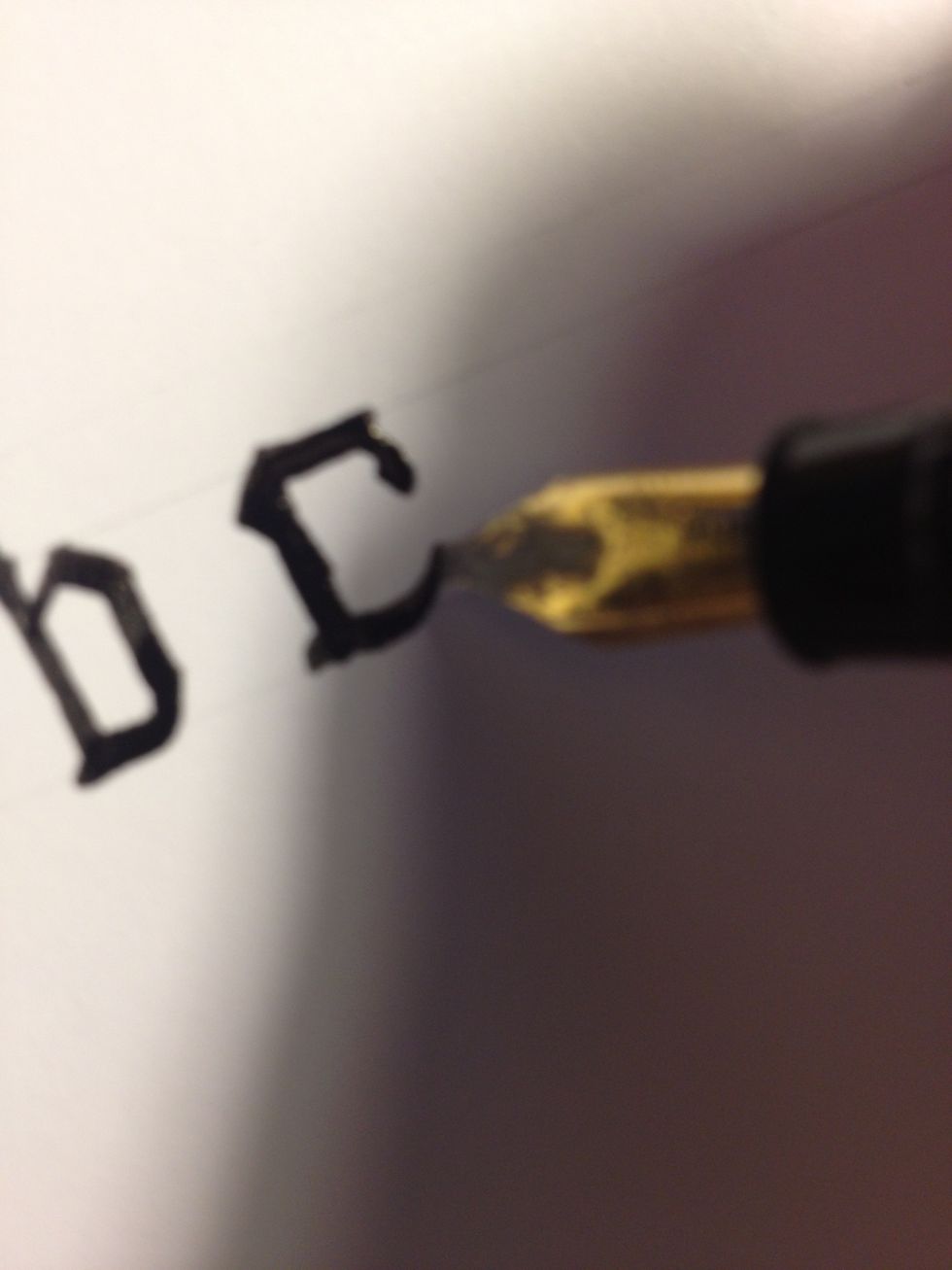 Make a line across the bottom line, terminating in a steep upward curve.