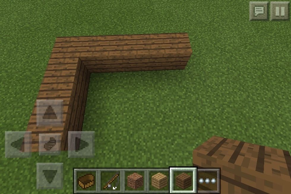Make a line to the right 5 times or 4 if you like it wide or skinny