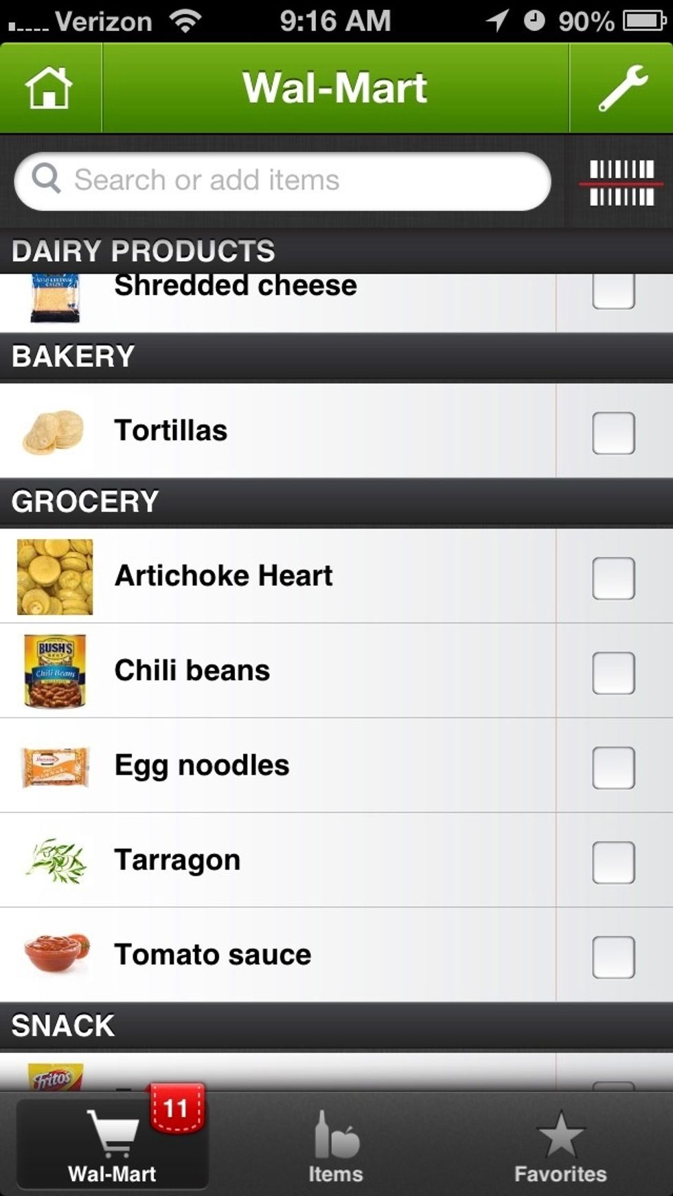 Make a list! I use an app on my phone called MyShopi. I have also used Our Groceries. I like that one too.