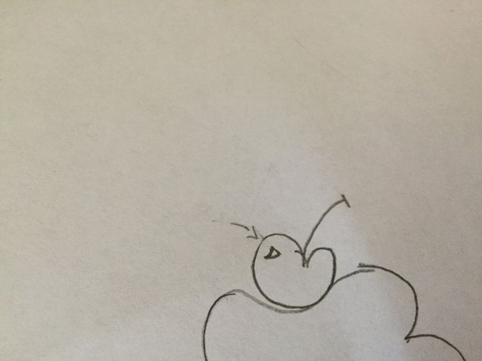 Make a little triangle shape