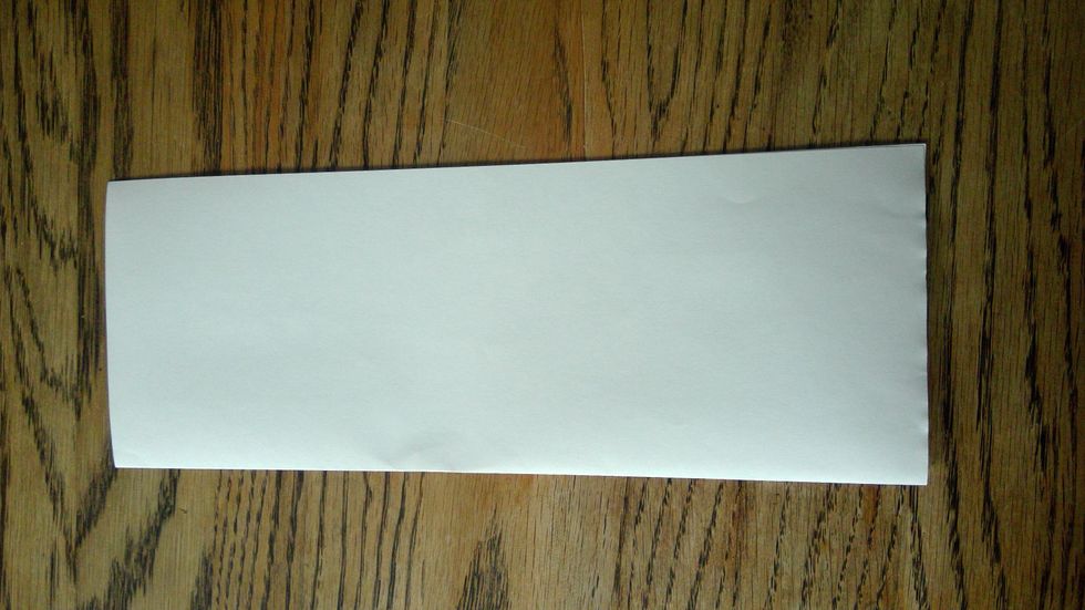 Make a long half fold, so the paper is now long and skinny.