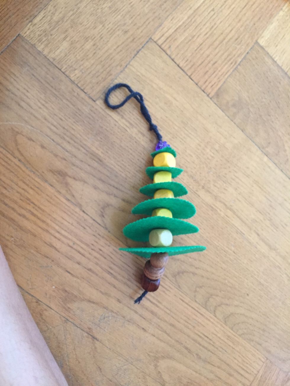 Make a loop at the end to hang it