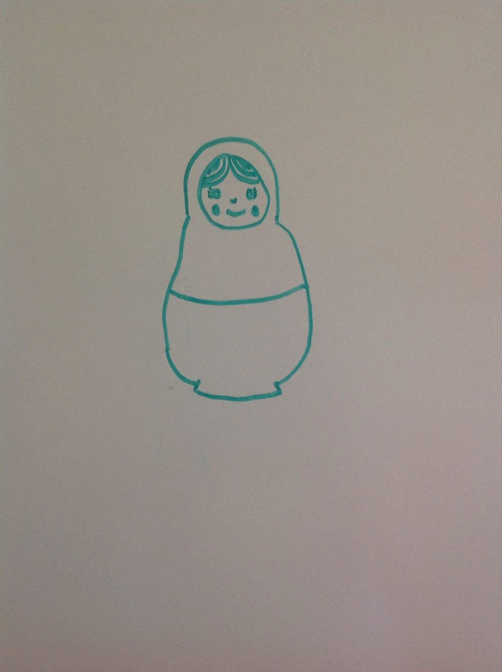 Make a mouth under the nose