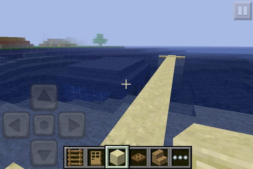 Make a pathway to land.