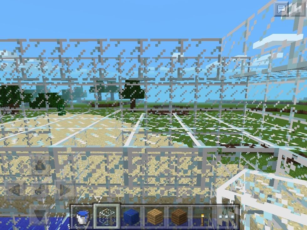 Make a roof at the spot with a gap