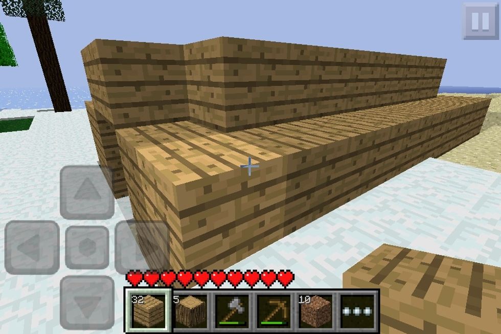 Make a roof with as few planks as possible