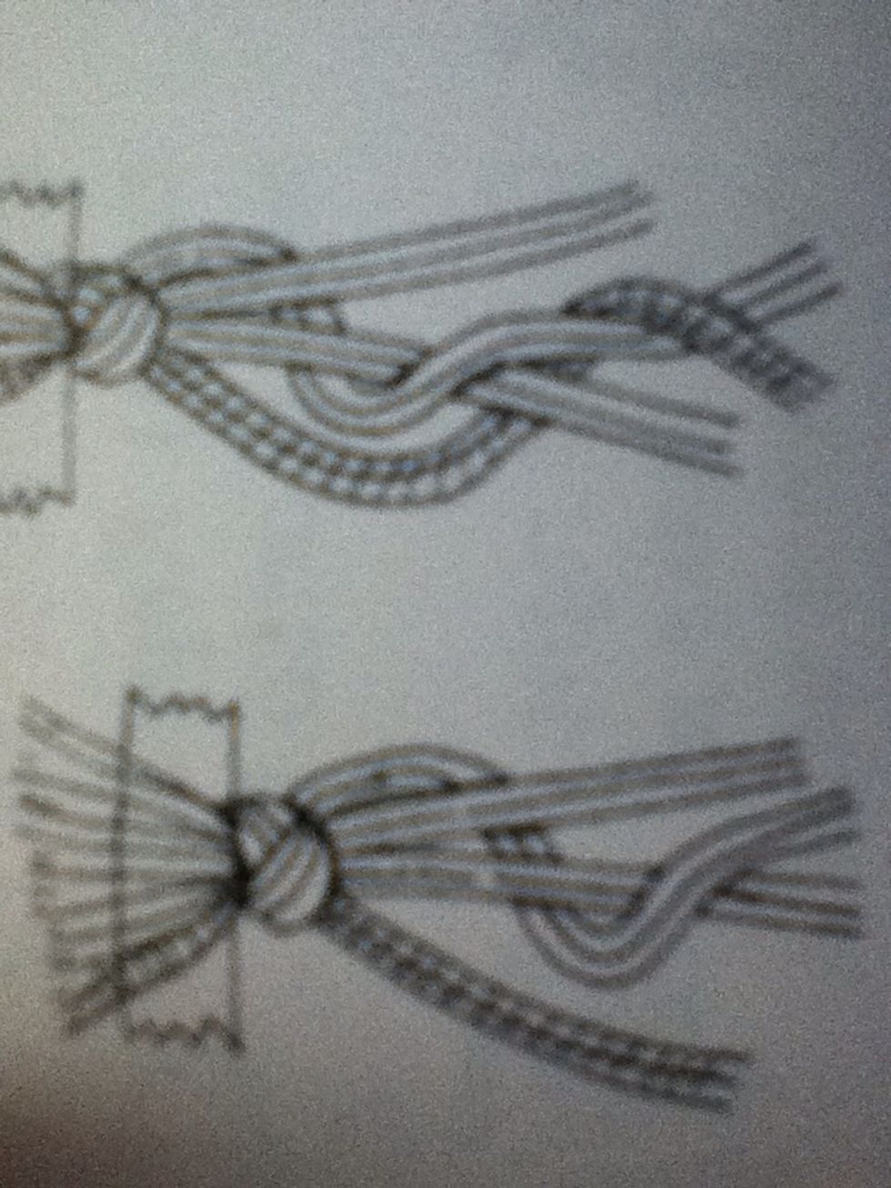 Make a round braid using four of the base strings. Video on next slide.