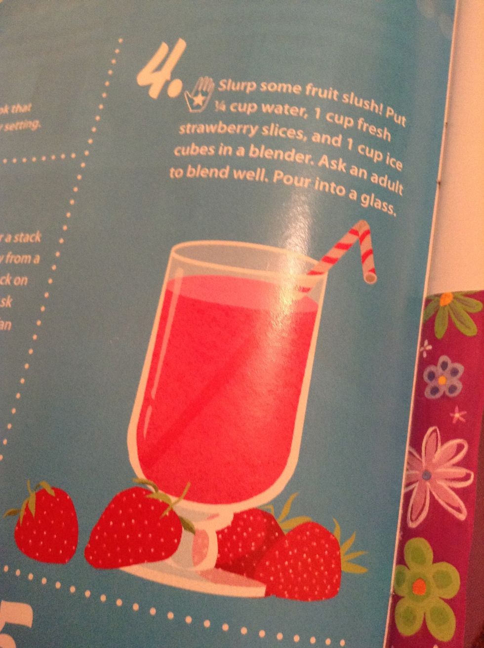 Make a scrumptious smoothie for a hot and sunny day! Look for some recipes in cookbooks and online too! Above is a recipe from the American Girl August 2012 issue. Yum! \ud83c\udf67\ud83c\udf53