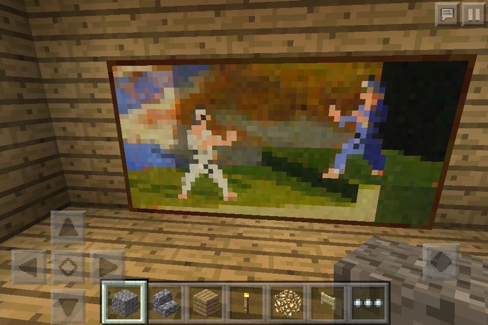 Make a secret room with paintings and signs!