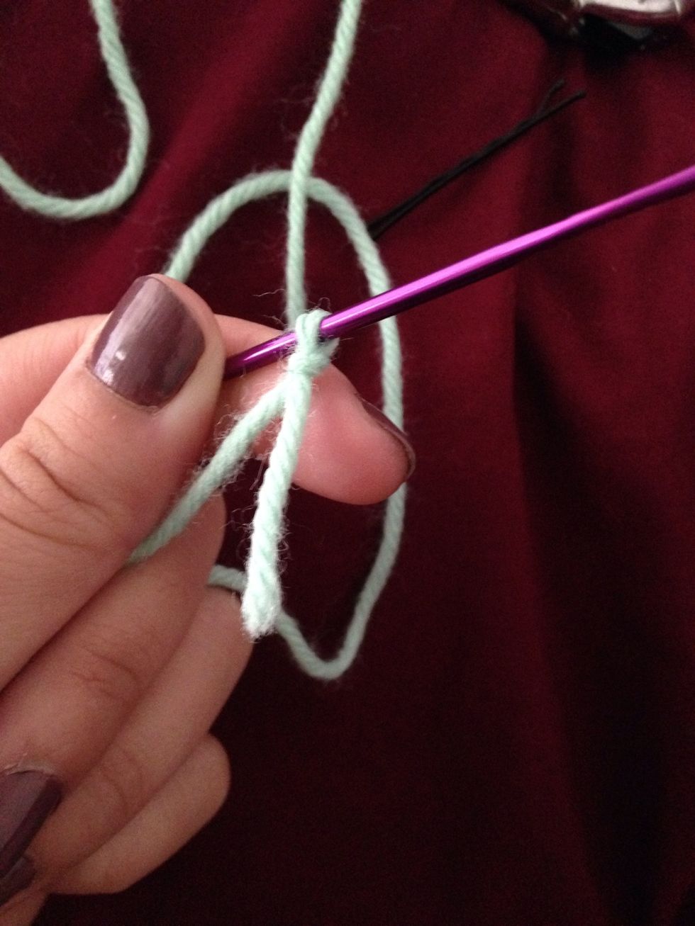 Make a slip knot.