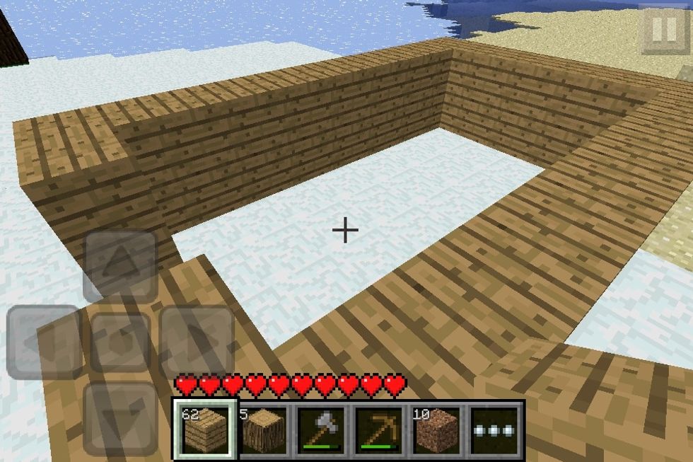 Make a small 2 block high wall