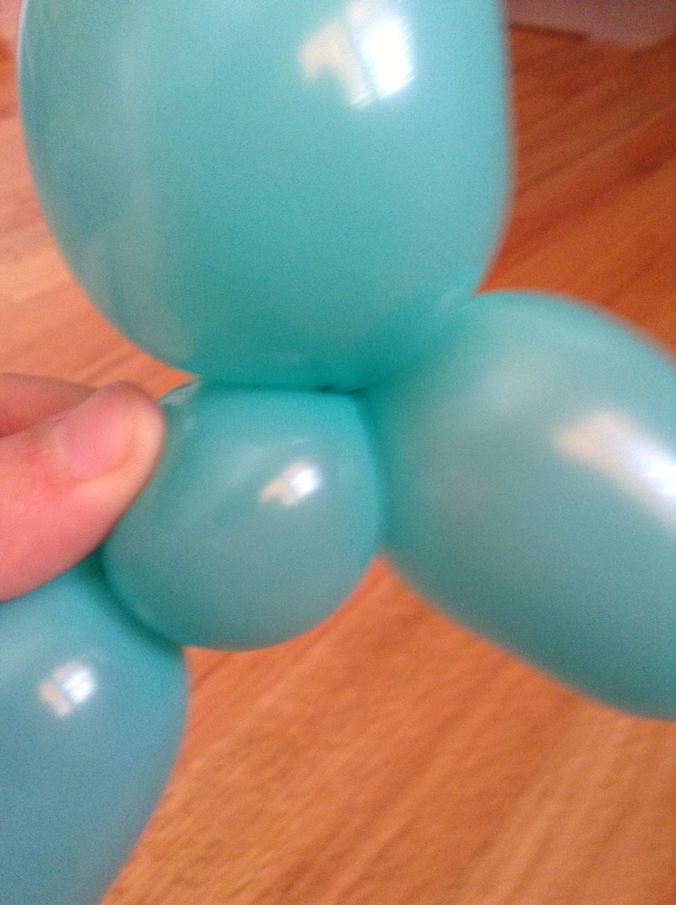 Make a small bubble for the neck