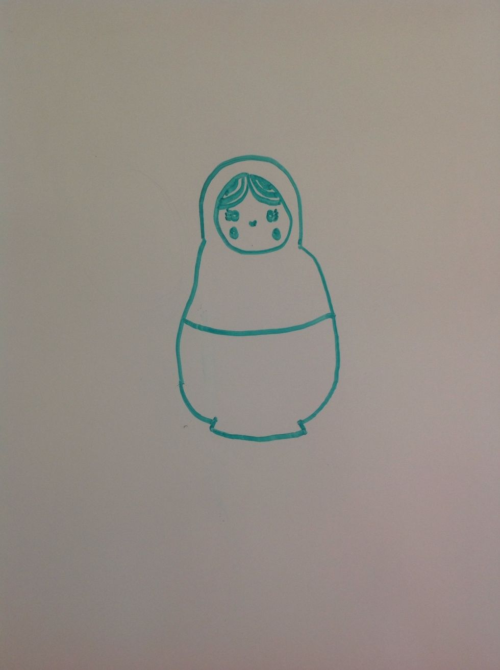 Make a small curve upwards for the nose