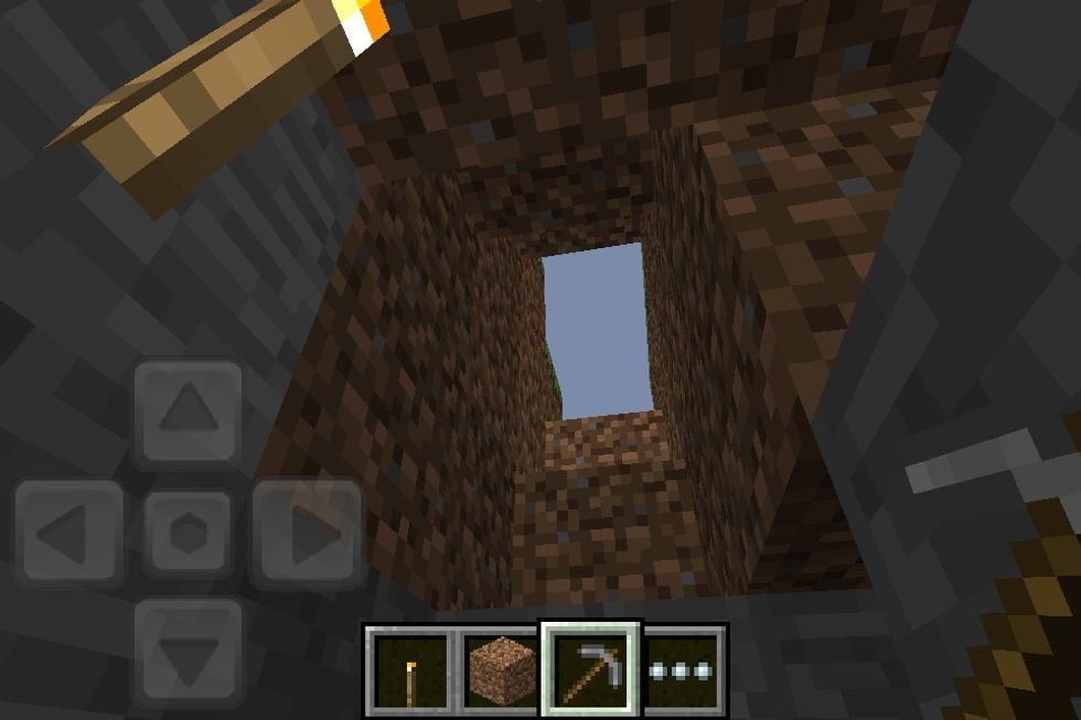 Make a staircase up and out of the hole