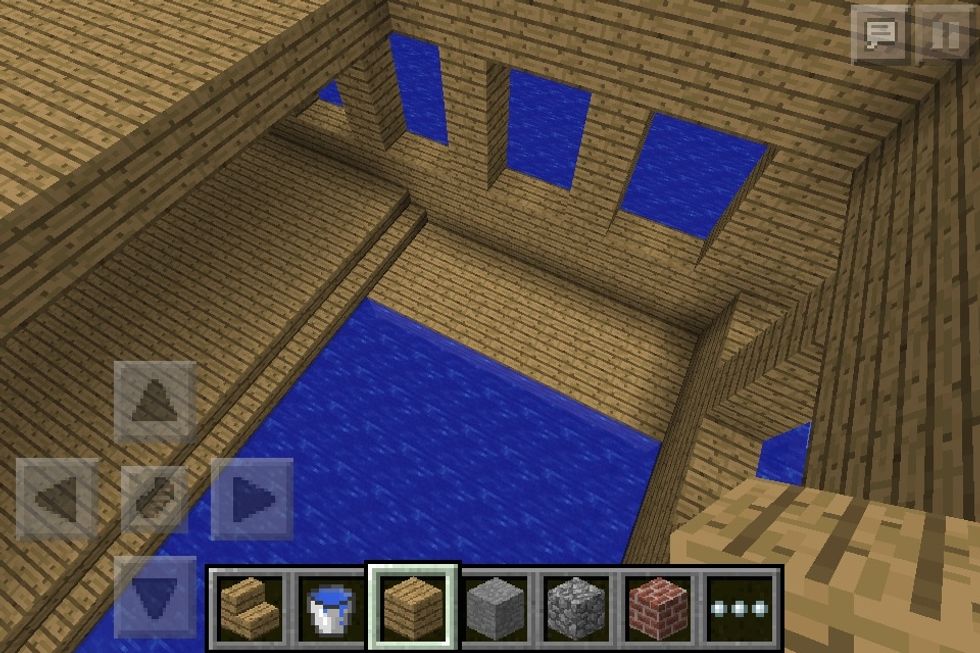 Make a step down on the second floor