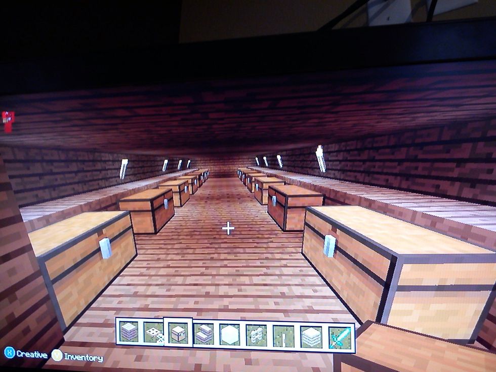 Make a storage room in the hull of the boat.