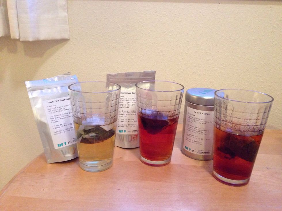 Make a strong tea using distilled water. Make more tea than needed (i.e more than 127g) for the soap recipe. Allow to completely cool.
