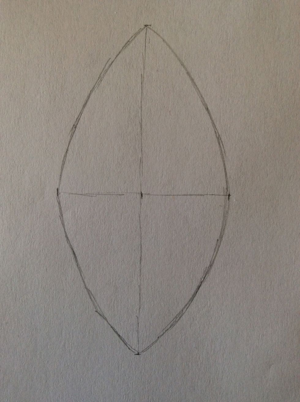 Make a template for the main body that looks like this. The height should be twice the width (I used 6x3 inches).