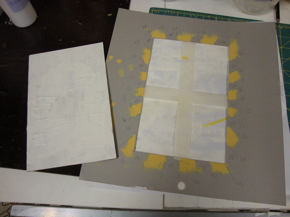 Make a template for the sunburst design. There must be an even number of triangles.