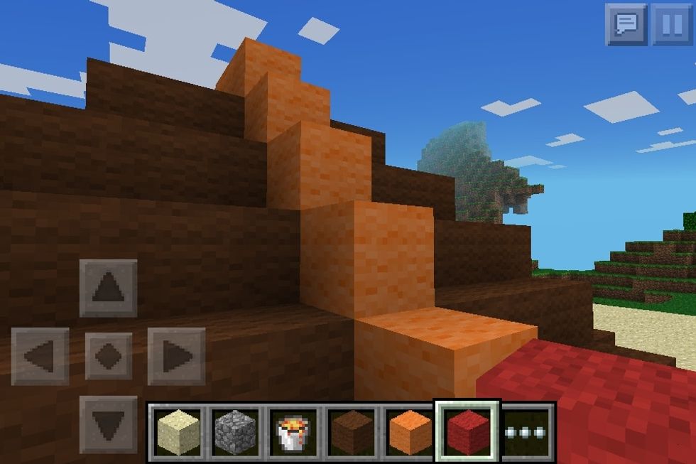 Make a trail down your volcano for a visual lava trail