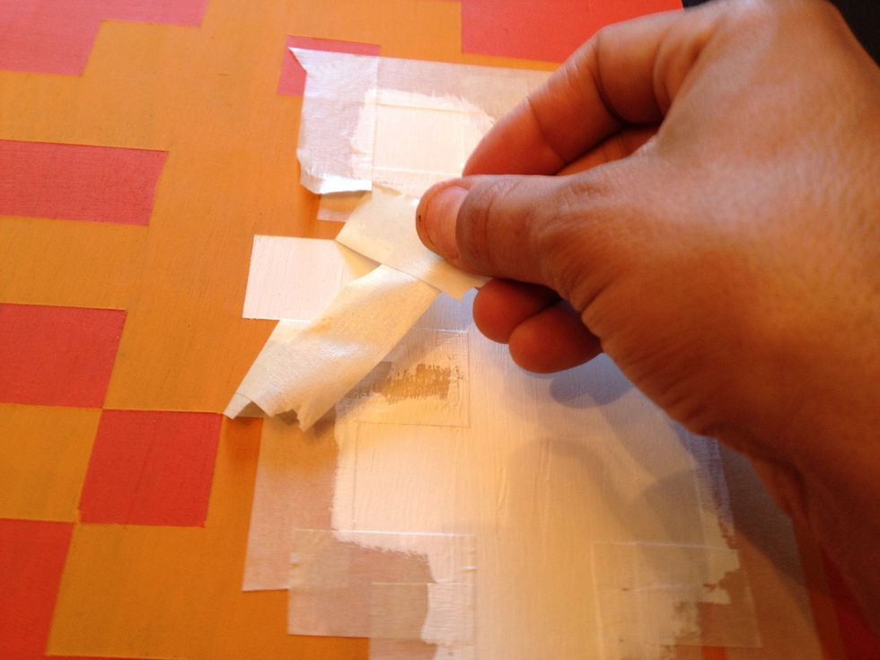 Make absolutely sure the paint is completely dry before peeling the tape.