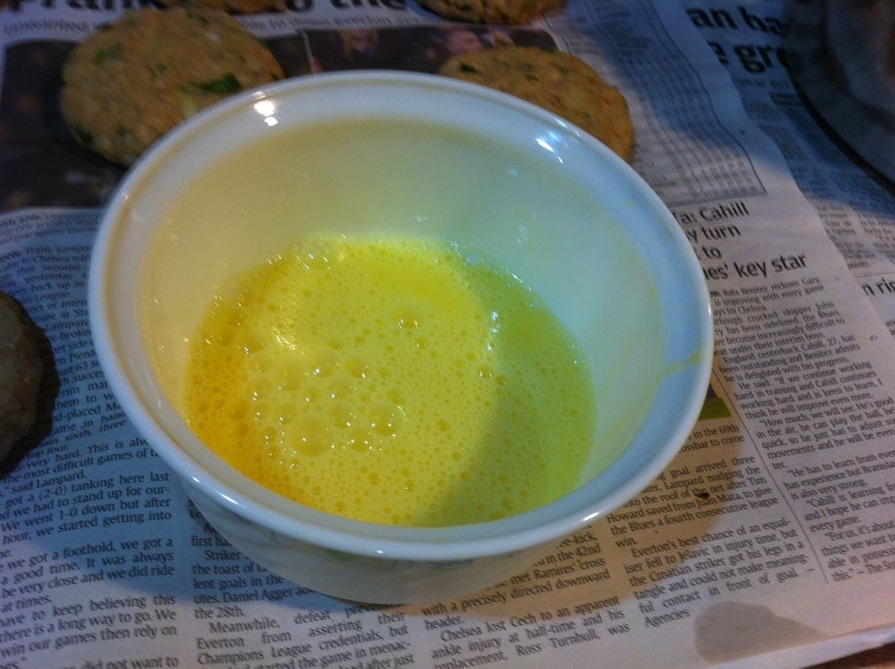 Make an egg wash by whisking an egg with a tablespoon of water.