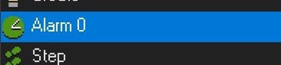 Make an event for an alarm corresponding to the action alarm you made.