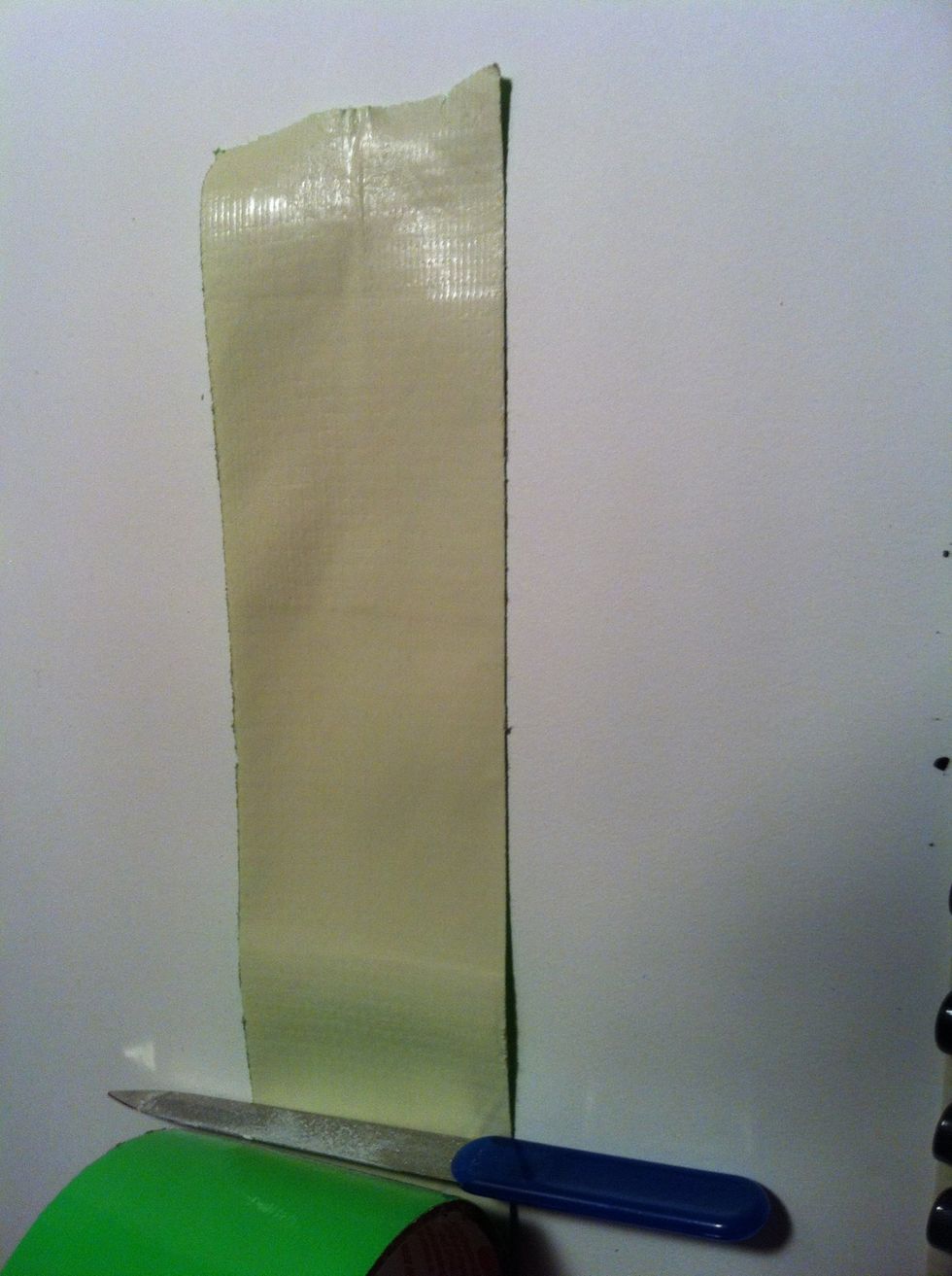 Make and cut a strip that will be long enough to hold your nails in place.